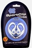 University of North Carolina SportClip Earphones with Wind Up Storage Case for MP3, CD, DVD Players, White