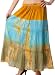 AA855 - Tie Dye Gypsy / Bohemian Full / Maxi / Long Cotton Skirt - Orange/One Size