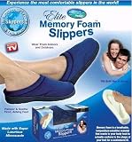 Elite Comfort Pedic Memory Foam Slippers- Extra Large