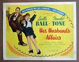 : DF25 Husband's Affairs LUCILLE BALL great orig '47 TC.  Here’s a terrific TITLE lobby card from the original release of HER HUSBANDS AFFAIRS featuring a great image of LUCILLE BALL and FRANCHOT TONE.    Lobby card is in EXCELLENT+ condition. No pinholes, no stains, no tears, a mild surface scratch.       A lobby card is an 11 x 14 inch placard advertising a movie. They were displayed in the theatre lobby to entice moviegoers to go to the box office and buy a ticket.