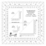 Military Style MGRS/UTM Coordinate Grid Reader & Protractor