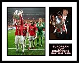 Wayne Rooney Manchester United - UEFA Champions League with Trophy - Framed Milestone 8x10 Photograph