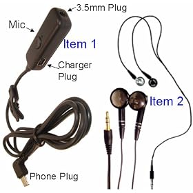 3 Functions in 1 Stereo Headset Headphones Earphones Ear Buds with Mic Microphone and Charger Port Plug and 3.5mm Audio Adapter + Dual Ear Buds Headphones for HTC Google G1, ATT At&t Tilt 8925 Tytn Ii Kaiser, Verizon Sprint Alltell Touch S1 Diamond, Touch Pro, Fuze, Verizon Wireless Xv6800 Xv 6800 Smt5800, Sprint Mogul, Verizon Xv6900 Xv 6900, Cingular 8525, T-mobile Wing Dash Shadow G1 Pda Smartphones Cell Phones