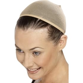 SMIFFYS MEN LADIES FLESH COLOUR WIG CAP SECURE HAIR FANCY DRESS