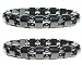 Set Of 2 Men's/Women's Hematite Metal Magnetic Therapy Bracelets S15C3