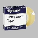 Highland&trade; 5910 Transparent Tape, 1/2in. x 1296in.