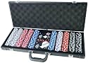 Pro Poker 500 Chips Poker Game Set in Black Aluminium Case