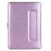 MOSISO MacBook Air 13 inch Case, Premium PU Leather Book Folio Protective Stand Cover Sleeve Compatible with MacBook Air 13 inch A1466 / A1369 (Older Version Release 2010-2017), Silky Light Purple