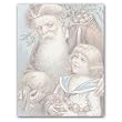 Le Pere Noel - Box Set of 12 Christmas Greeting Cards and matching patterned envelopes