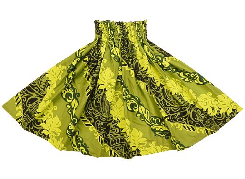 【丈とゴム本数が選べる】 緑のパウスカート カヒコ・リーフ柄  2096GN-tt