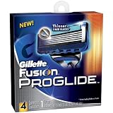 Gillette Fusion Proglide Manual 4 Count Cartridge + Bonus Thermal Scrub