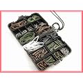 Carp Fishing Tackle Box Bundle. Includes pocket tackle box, hooks, swivels, shrink and rig tube, lead clips and cones, and shock beads.