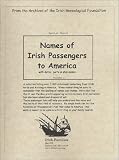 Names of Irish Passengers to America