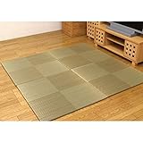 純国産（日本製） ユニット畳 『シンプルノア』 ブラウン 82×82×1.7cm（4枚1セット） 軽量タイプ