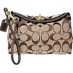 Coach Capacity Wristlet Clutch Bag Purse 41182 Mahogany Brown