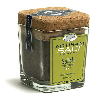 Childrens Toyshop  Gourmet Food : Alderwood Fine Grain Smoked Gourmet Sea Salt in Glass Jar with Cork - 6.5 oz