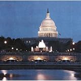 Professionally Framed The Capitol Building (At Night) Art Poster Print - 13x19 with RichAndFramous Black Wood Frame