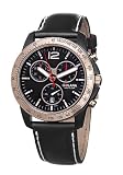 Golana - TE220-1 - Montre Homme - Quartz - Chronographe - Bracelet Cuir Noir