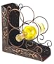 Old Dutch International 9� Inch x 4� Inch x 10� Inch Antique Embossed 3 Bottle Wine Rack Bookend