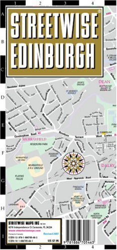 Streetwise Edinburgh Map - Laminated City Center Street Map of Edinburgh, Scotland - Folding pocket size travel map