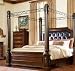 Queen Canopy Bed in Eastern King & California King of Bermingham Collection by Homelegance