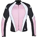 Advanced Ladies Pink & White Lotus 2.0 Armored Motorcycle Jacket - Size : Large