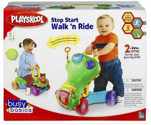 Includes Two Toys In One - The Sturdy, Stable Walker Helps Babies Learn To Stand And Walk - Step Start Walk 'n Ride - Colors May Vary