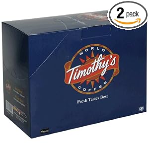 Timothy's World Coffee, Kona Blend for Keurig Brewers, 24-Count K-Cups (Pack of 2)