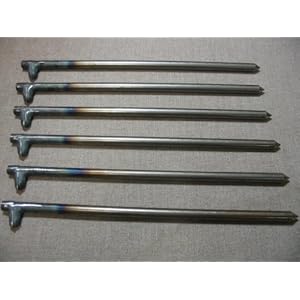 A Six Pack of Heavy Duty Steel Tent Stakes Pegs Anchors or Spikes