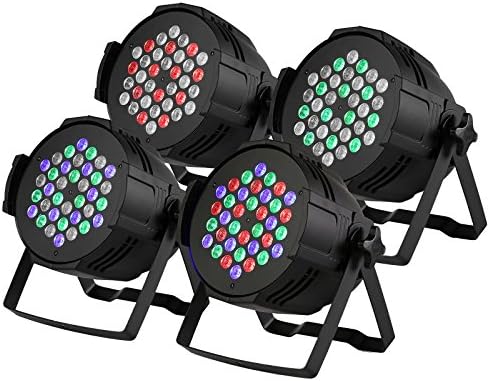 XeeStore Stage Lights Stage Lighting Packages 4PCS 36 X 3W Led Stage Lighting DMX512 for Party DJ Club