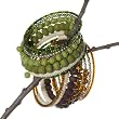 7 Turns Indian Bracelet - Green (India)