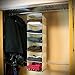 Whitmor Closet Organizer Heavy Duty Canvas 6 Shelf Hanging Accessory Bag, 6 Section, Off- White