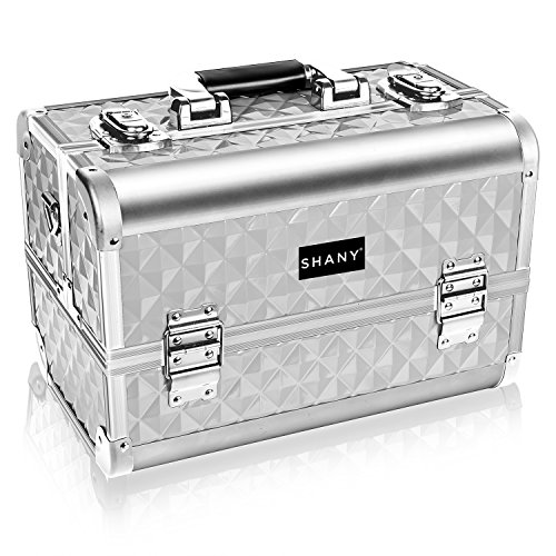 SHANY Premier Fantasy Collection Makeup Artists Cosmetics Train Case - Silver Diamond