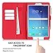 Samsung Galaxy Tab E 8.0 Case, FYY[Super Functional Series]Premium PU Leather Case Stand Cover with Card Slots, Note Holder, Elastic Strap for Samsung Galaxy Tab E 8.0 4G LTE SM-T377 Tablet Red