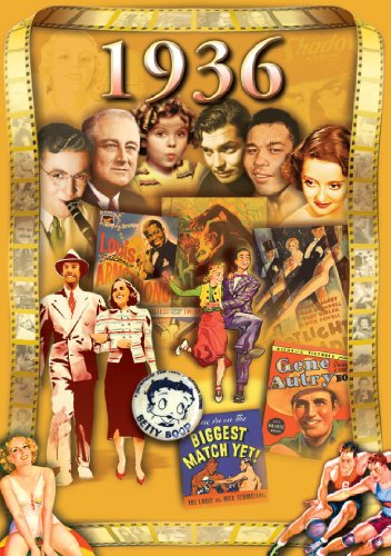 Flickback 1936 Flickback DVD Greeting Card - Commemorative Gift Year DVD1936