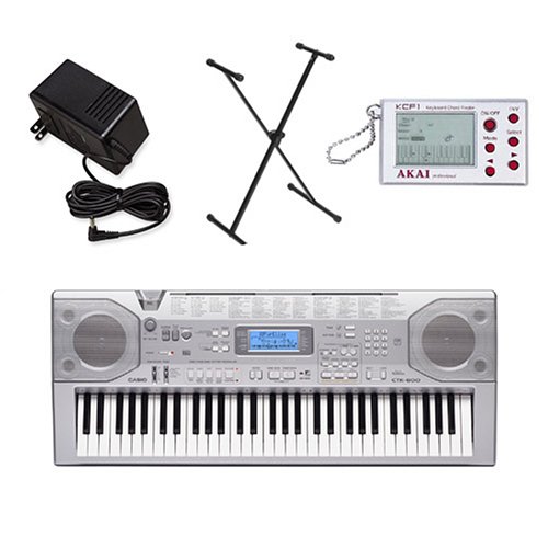 Casio CTK800 Keyboard with Power Supply - Stand and Akai Digital Chord Finder product image