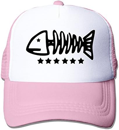 Fishing Fishbone Logo Mesh Trucker Cap Adjustbale Cap