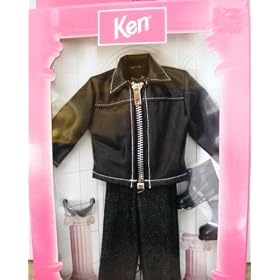 Barbie_ Ken Black Leather Outfit Clothes 1997 Asst.18099 by