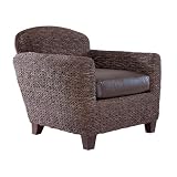 Pinzon Espresso Abaca, Rattan, and Mahogany Club Chair