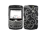 Vine Black Bling Rhinestone Faceplate Diamond Crystal Hard Skin Case Cover  ....
