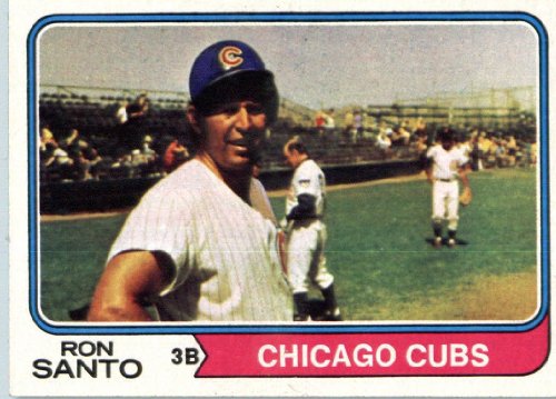 1974 Topps #270 Ron Santo Chicago Cubs Baseball Card In A Protective Screwdown Case
