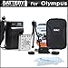 Essential Accessory Kit For Olympus VR-320 VR-310, Stylus VG-180 Digital Camera Includes Extended (1000Mah) Replacement LI-42B Battery + Ac/Dc Rapid Travel Charger + Case + Mini Tabletop Tripod + More