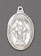 Pack of 2 Sterling Silver Religious Miraculous Virgin Mary Pendant Necklaces 18"
