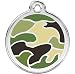 Red Dingo Personalized Camouflage Green Pet ID Dog Tag (Small)