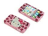 Smile Case Hello Kitty Leopard Cheetah Bling Rhinestone Crystal Jeweled Sna ....