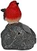 Pine Top 508-R1008 Motion Activated Solar Songbird Light, Resin Material, Brown/Red