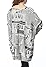 ellazhu Women Baggy Newspaper Print Knit Pullover Dress OneSize SZ25 Grey