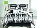Sunset and Vine Woodland 8-Piece Queen Comforter Set, Black/White
