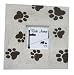 Concepts Frames, White Distressed Wood with Painted Brown Dog Paws. 3x3 Inch Photo Opening