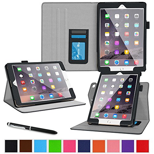 roocase iPad Air 2 Case - Dual View iPad Air 2 2014 Multi-Viewing Stand Folio Case Smart Cover for Apple iPad Air 2 (2014) 6th Generation Latest Model, Black